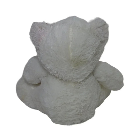 2022 American Greetings Plush White Teddy Bear With Red Bow Valentines Day - Picture 3 of 6
